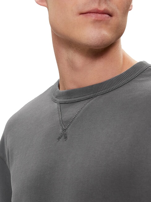 CK JEANS Sweatshirt mit Rundhalsausschnitt aus Baumwolle gewaschenes Schwarz - Sweatshirts Herren