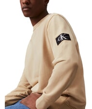 CALVIN KLEIN CK JEANS Sweatshirt mit Rundhalsausschnitt aus Baumwolle blasses Khaki - Sweatshirts Herren - 3