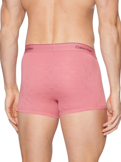 CK Boxershorts mit Allover-Herz-Logo Herzen Monogramm Beerenrosa - Herrenslip