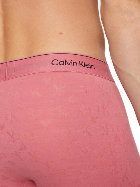 CK Boxershorts mit Allover-Herz-Logo Herzen Monogramm Beerenrosa - Herrenslip