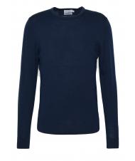 CALVIN KLEIN SUPERIOR WOOL Pullover aus Wolle mit Rundhalsausschnitt Calvin Marine - Herrenpullover - 4