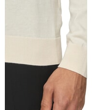 CALVIN KLEIN CK Pullover mit Rundhalsausschnitt und normaler Passform Vanilleeis - Herrenpullover - 4