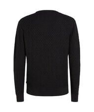 CALVIN KLEIN CK Rundhalspullover mit gewebten Details ck schwarz - Herrenpullover - 5