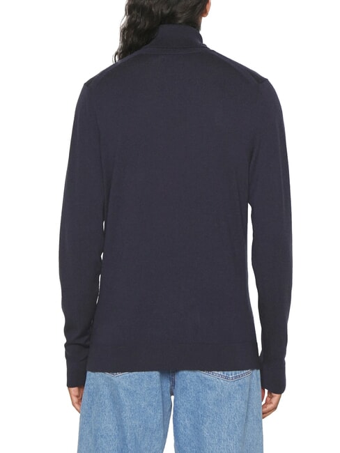 CK Slim-Fit-Rollkragenpullover aus Wolle Nachthimmel - Herrenpullover