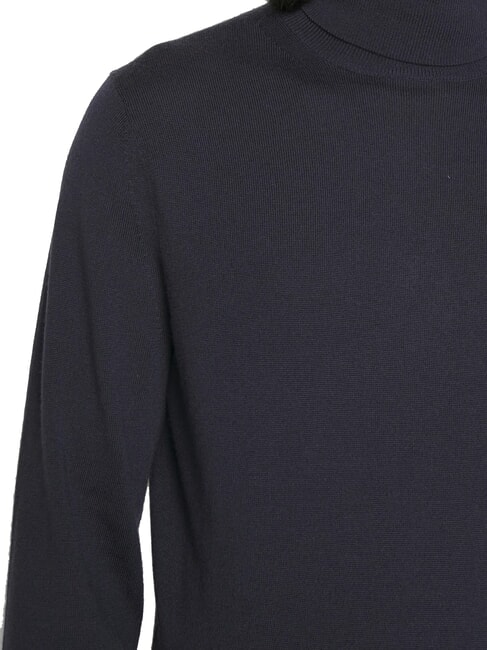 CK Slim-Fit-Rollkragenpullover aus Wolle Nachthimmel - Herrenpullover
