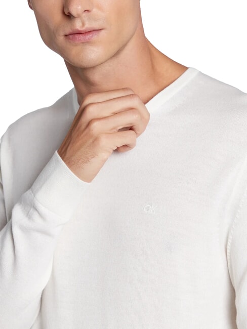 SUPERIOR WOOL Pullover aus Wolle mit Rundhalsausschnitt Reiher - Herrenpullover