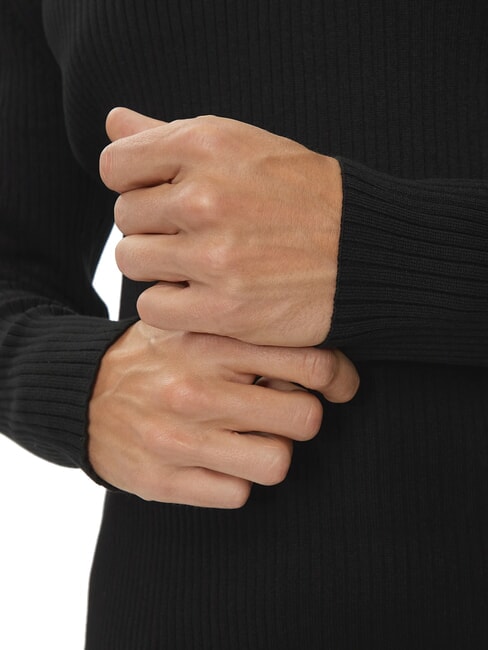 CK JEANS Slim Fit gerippter Pullover mit Rundhalsausschnitt ck schwarz - Herrenpullover