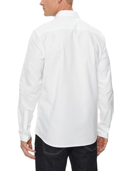 CK JEANS Slim Fit Langarmhemd aus Baumwolle strahlendes Wei&szlig; - Herrenhemden