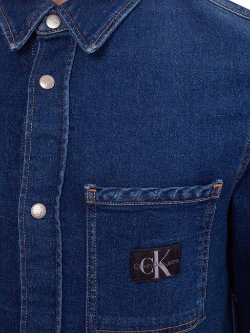 CK JEANS Lang&auml;rmliges Jeanshemd mit normaler Passform dunkler Denim - Herrenhemden
