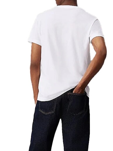 CK JEANS Kurzarm-T-Shirt mit normaler Passform strahlendes Wei&szlig; - Herren-T-Shirts