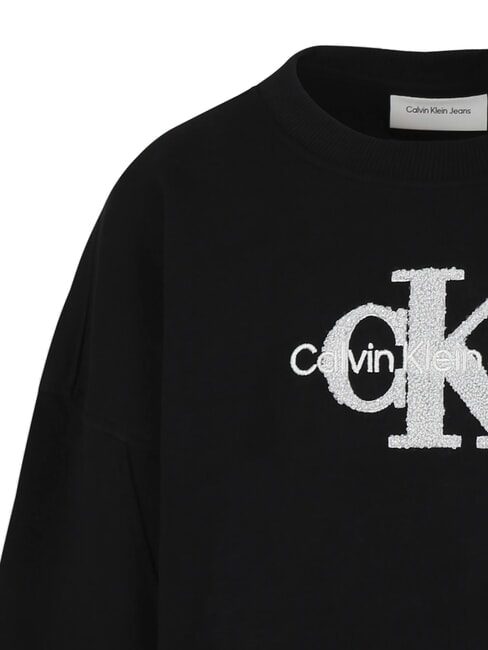 CK KIDS Sweatshirt mit Rundhalsausschnitt und Sherpa-Logo ck schwarz - Sweatshirts Kinder