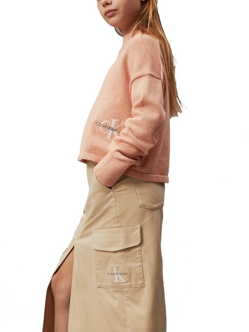 CK KIDS Cargorock mit Schlitz blasses Khaki - R&ouml;cke f&uuml;r kleine M&auml;dchen