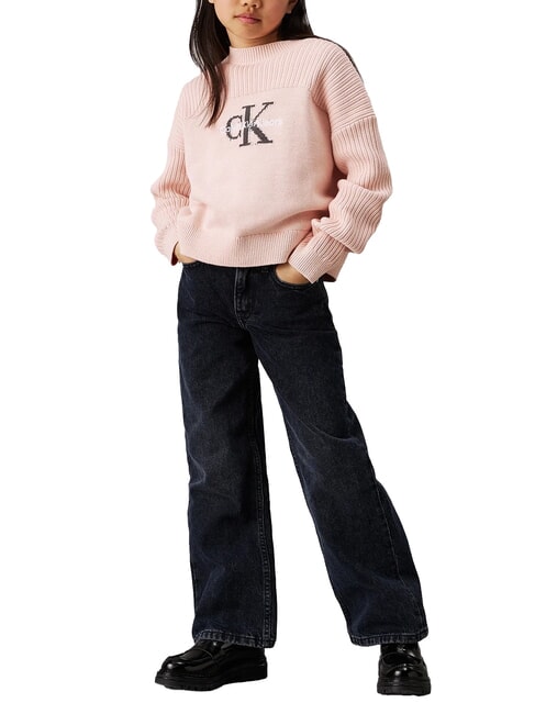 CK KIDS Relaxed Fit-Jeans f&uuml;r M&auml;dchen blau schwarz starr - Kinderhosen