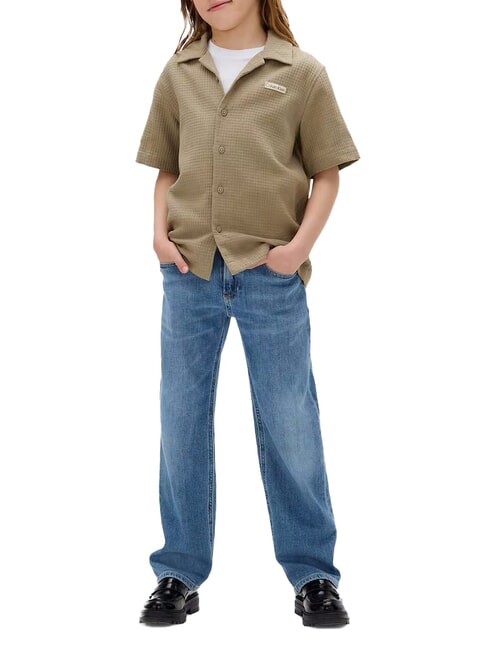 CK KIDS Wide Leg Jeans f&uuml;r Kinder gewaschener blauer Held - Kinderhosen