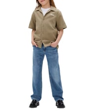 CALVIN KLEIN CK KIDS Wide Leg Jeans f&uuml;r Kinder gewaschener blauer Held - Kinderhosen - 3