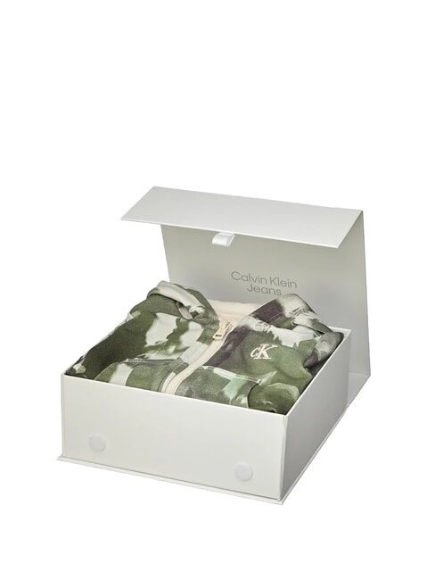 CK KIDS 3-teiliges Geschenkset: T-Shirt, Hose und Sweatshirt f&uuml;r Neugeborene holografisches AOP - Strampler und Baby-Outfits