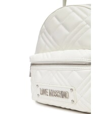 LOVE MOSCHINO QUILTED Rucksack mit Tasche Wei&szlig; - Damentaschen - 4