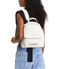 LOVE MOSCHINO QUILTED Rucksack mit Tasche Wei&szlig; - Damentaschen - 6
