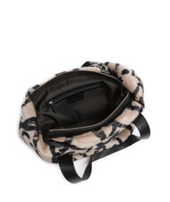 LIUJO VERRY Gro&szlig;e Hobo-Tasche aus Pl&uuml;sch neutral/schwarz - Damentaschen - 4