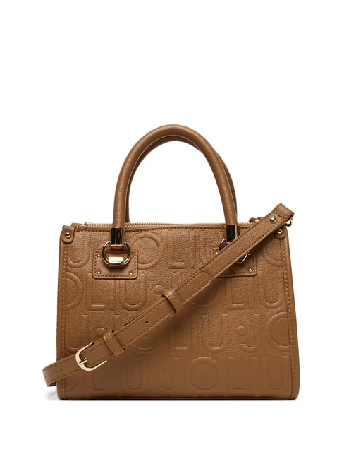 MANHATTAN Kleine Handtasche mit Logopr&auml;gung Wildleder- - Damentaschen