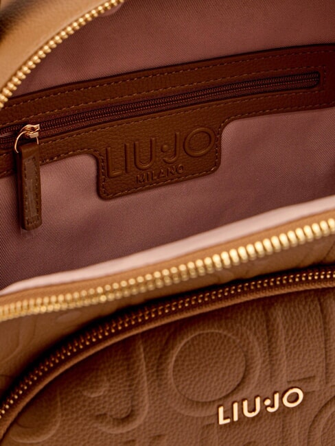 MANHATTAN Mittelgro&szlig;er Rucksack mit gepr&auml;gtem Logo Wildleder- - Damentaschen