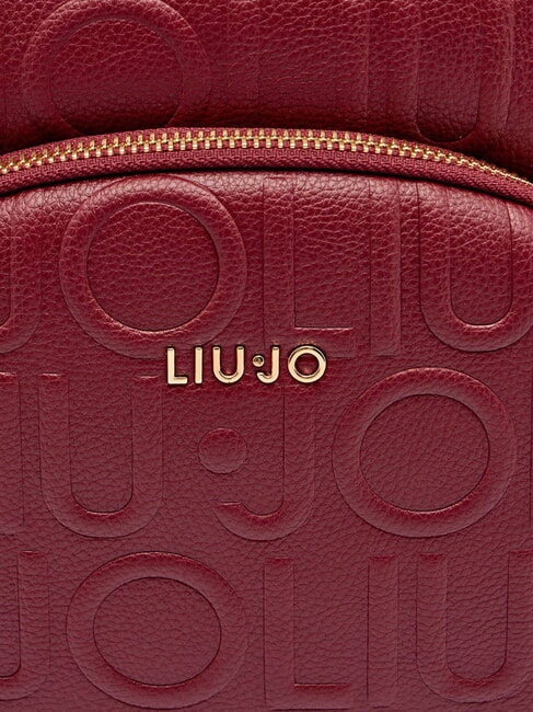 MANHATTAN Mittelgro&szlig;er Rucksack mit gepr&auml;gtem Logo Rotwein - Damentaschen