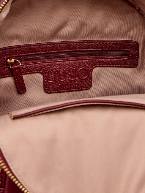 MANHATTAN Mittelgro&szlig;er Rucksack mit gepr&auml;gtem Logo Rotwein - Damentaschen