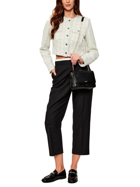 CALIWEN Wandelbare Umh&auml;ngetasche mit Kette SCHWARZ - Damentaschen