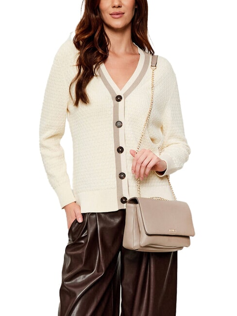 CALIWEN Wandelbare Umh&auml;ngetasche mit Kette W&uuml;stentaupe - Damentaschen