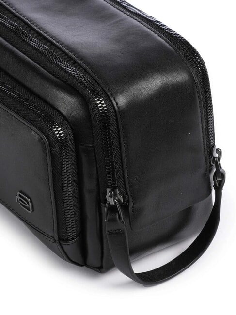 W136 Kosmetiktasche aus Leder Schwarz - Beauty-Case