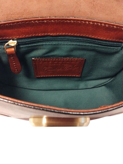 ILARIA Mini-Umh&auml;ngetasche aus Leder BRAUN - Damentaschen