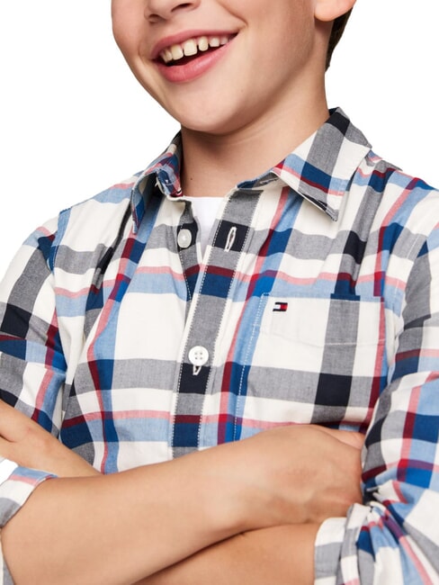 TH KIDS Tartan-Hemd leuchtendes Indigo - Kinderhemden