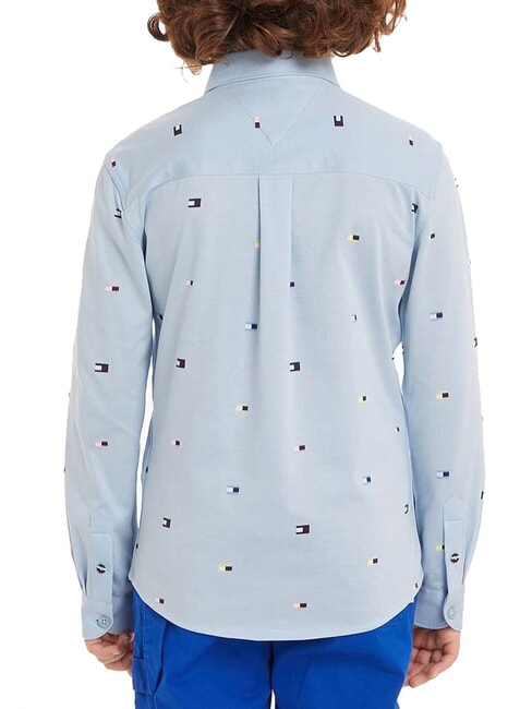 TH KIDS Lang&auml;rmliges Baumwollhemd Gef&auml;&szlig; blau - Kinderhemden