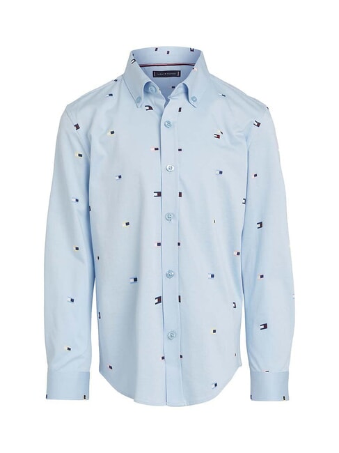 TH KIDS Lang&auml;rmliges Baumwollhemd Gef&auml;&szlig; blau - Kinderhemden