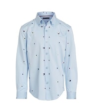 TOMMY HILFIGER TH KIDS Lang&auml;rmliges Baumwollhemd Gef&auml;&szlig; blau - Kinderhemden - 4