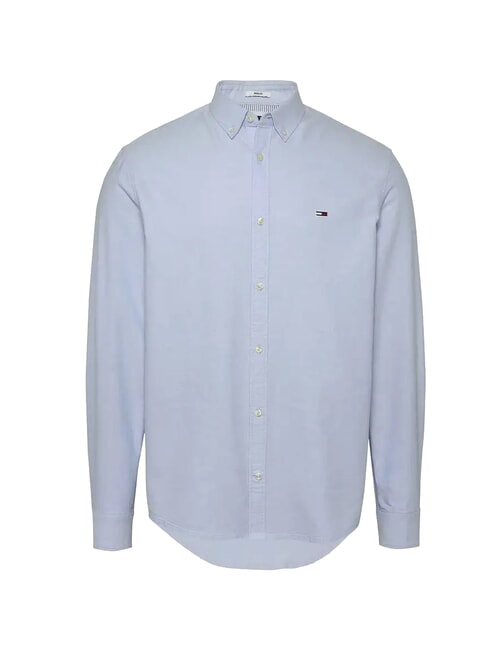 TH JEANS Baumwollhemd gem&auml;&szlig;igt blau - Herrenhemden