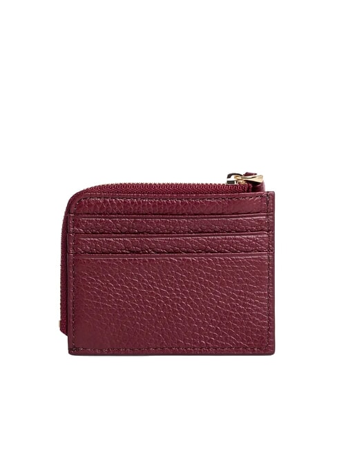 TASSEL Kartenetui mit Rei&szlig;verschluss aus geh&auml;mmertem Leder Johannisbeere - Brieftaschen Damen