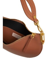COCCINELLE SUNUP Mittelgro&szlig;e Umh&auml;ngetasche aus Leder Cognac/Schwarz - Damentaschen - 3