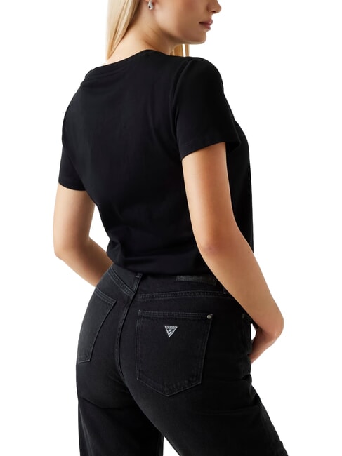 SS CN KRYSTAL TRIANGLE Kurzarm-T-Shirt mit Nieten und Strass jetbla - T-Shirts und Tops f&uuml;r Damen