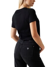 GUESS SS CN KRYSTAL TRIANGLE Kurzarm-T-Shirt mit Nieten und Strass jetbla - T-Shirts und Tops f&uuml;r Damen - 2