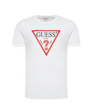 GUESS TRI LOGO Baumwoll t-shirt purwei&szlig; - Herren-T-Shirts - 4