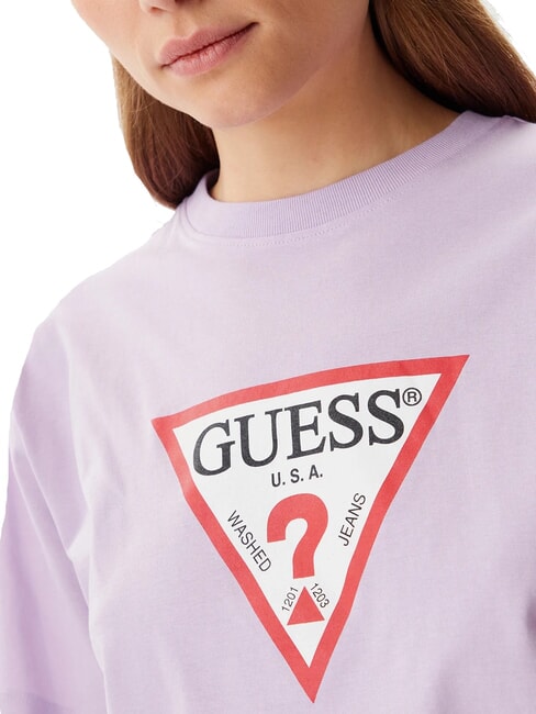 SS CN BOXY ICONIC  Baumwoll-T-Shirt lila Blume - T-Shirts und Tops f&uuml;r Damen