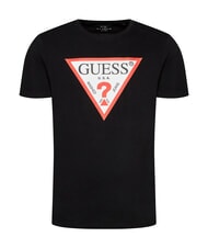 GUESS TRI LOGO Baumwoll t-shirt jetbla - Herren-T-Shirts - 4