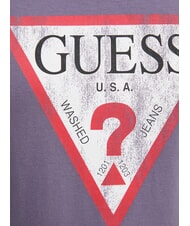 GUESS CLASSIC FIT LOGO T-Shirt mit Logo violette Waschung - T-Shirts und Tops f&uuml;r Damen - 4