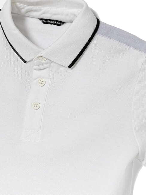 KIDS Poloshirt mit 3 Kn&ouml;pfen und halblangen &Auml;rmeln purwei&szlig; - Kinder-T-Shirt