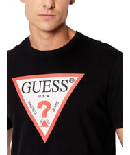 GUESS TRI LOGO Baumwoll t-shirt jetbla - Herren-T-Shirts - 3