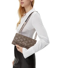 GUESS TAMSIN Umh&auml;ngetasche dunkles Taupe - Damentaschen - 5