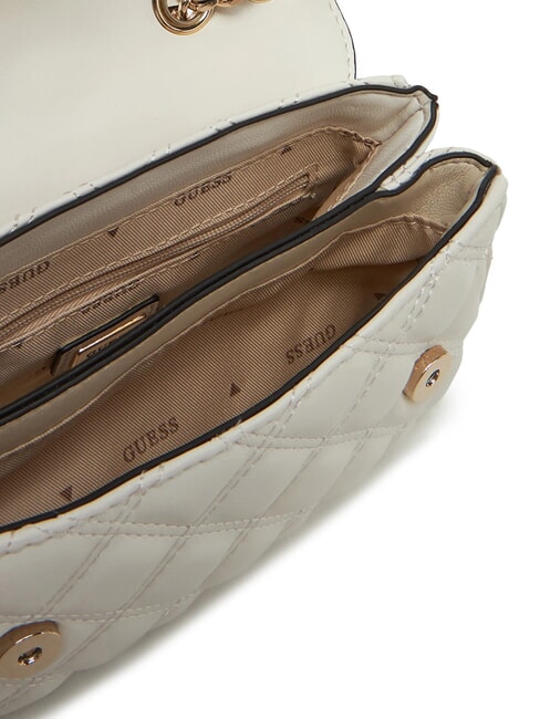 GIULLY Mini-Stepptasche mit Klappe NICHT-GERADE WEISS - Damentaschen