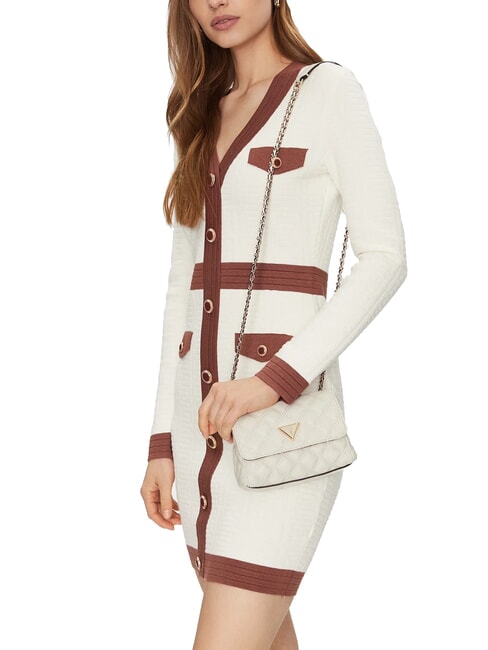 GIULLY Mini-Stepptasche mit Klappe NICHT-GERADE WEISS - Damentaschen