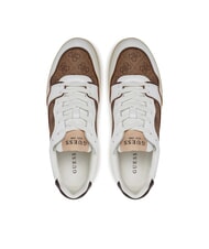 GUESS WINNO II Sneaker mit 4G-Logo-Eins&auml;tzen Beige / Braun - Herrenschuhe - 3